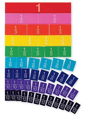 ETA hand2mind 42188 Rainbow Fraction and Decimal Tiles, Plas