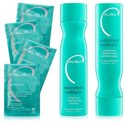 Malibu C Swimmers Wellness Shampoo and Conditioner mask