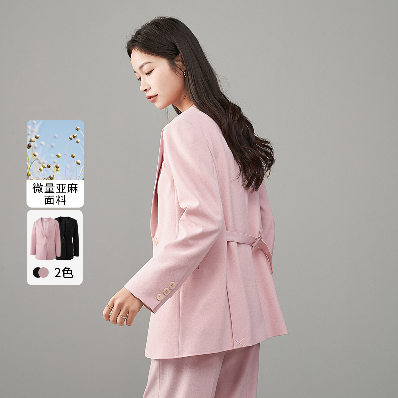 娅丽达高级感通勤收腰西装外套女春新品上衣小个子宽松休闲小西服