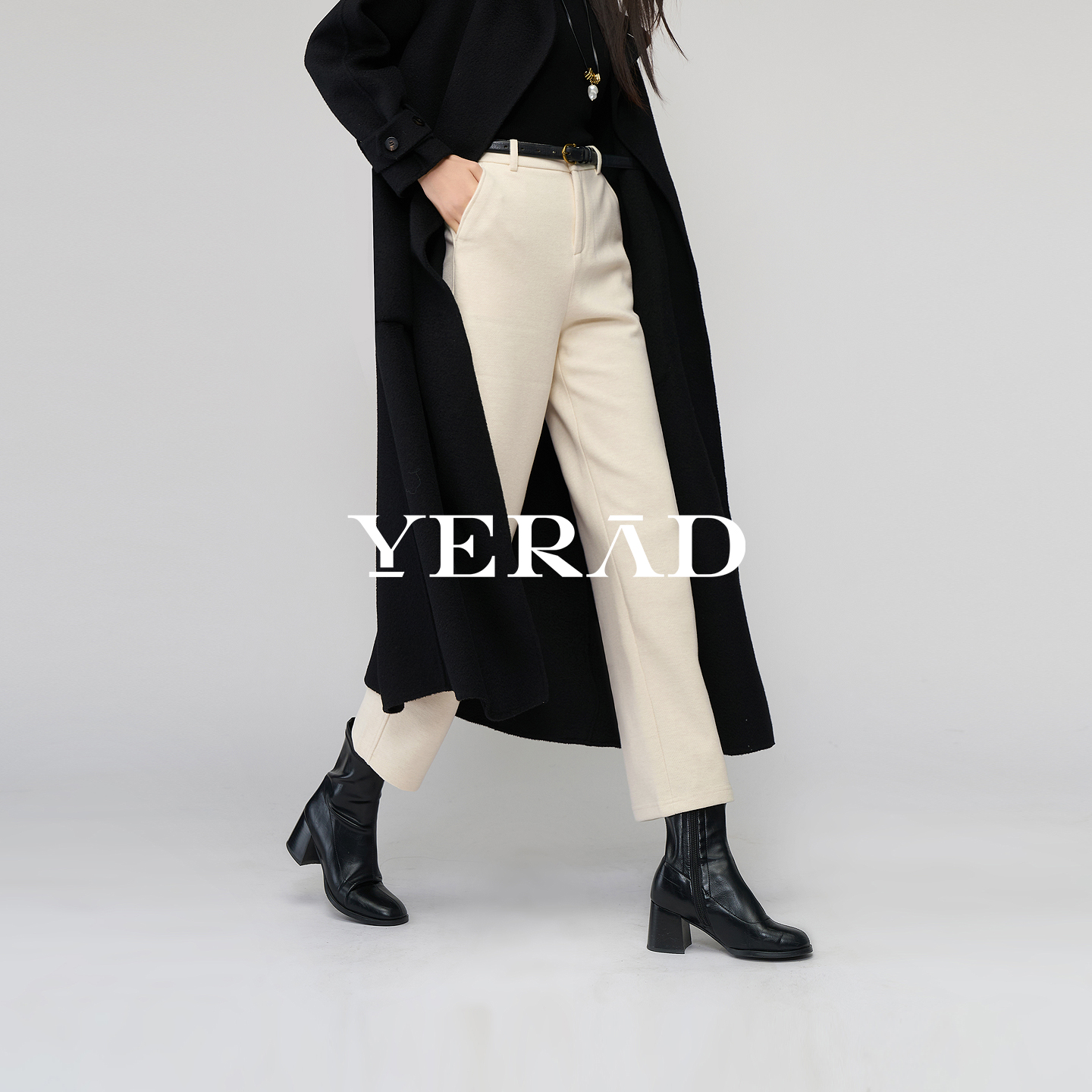 娅丽达显瘦西装直筒裤女冬季