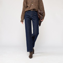 新款 女2025冬季 娅丽达加绒锁色直筒牛仔裤 小个子烟管裤 理想裤