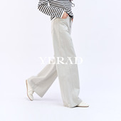 潮 低弹拖地宽松遮肉垂顺直筒裤 娅丽达复古阔腿牛仔裤 女2026春新款