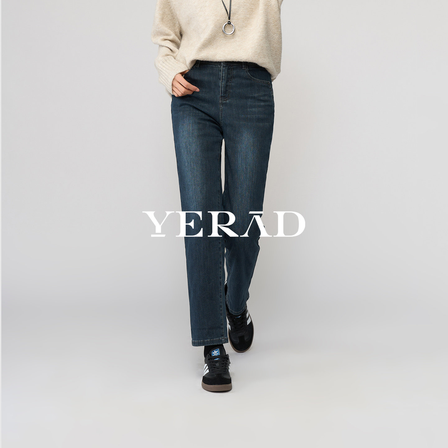 娅丽达高腰羽绒法棍裤