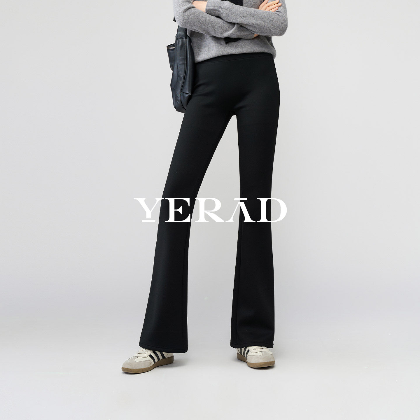 娅丽达针织喇叭裤女2025冬新款瑜伽裤休闲裤子女裤黑色高弹微喇裤,女装/女士精品,休闲裤,淘宝优惠券,粉丝福利购,淘宝优惠卷