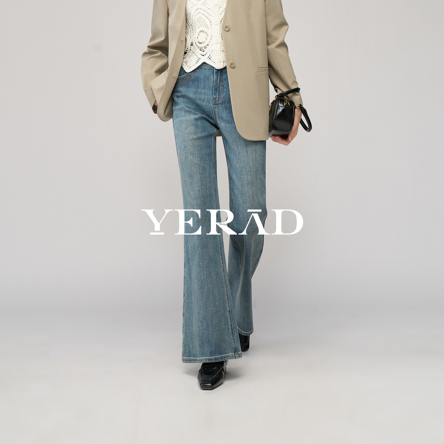 娅丽达复古微喇牛仔裤女2026春季新款遮肉显瘦弹力大码拖地喇叭裤,女装/女士精品,牛仔裤,淘宝优惠券,粉丝福利购,淘宝优惠卷