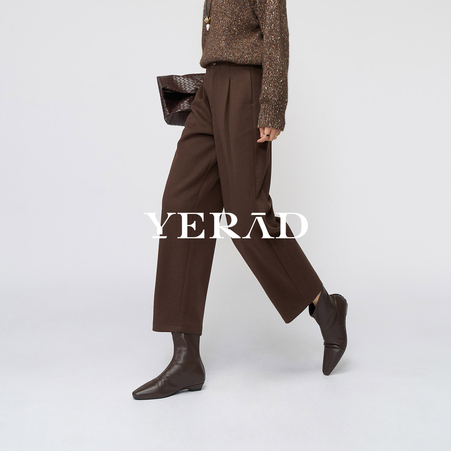 娅丽达新款羊毛醋酸休闲奶奶裤冬