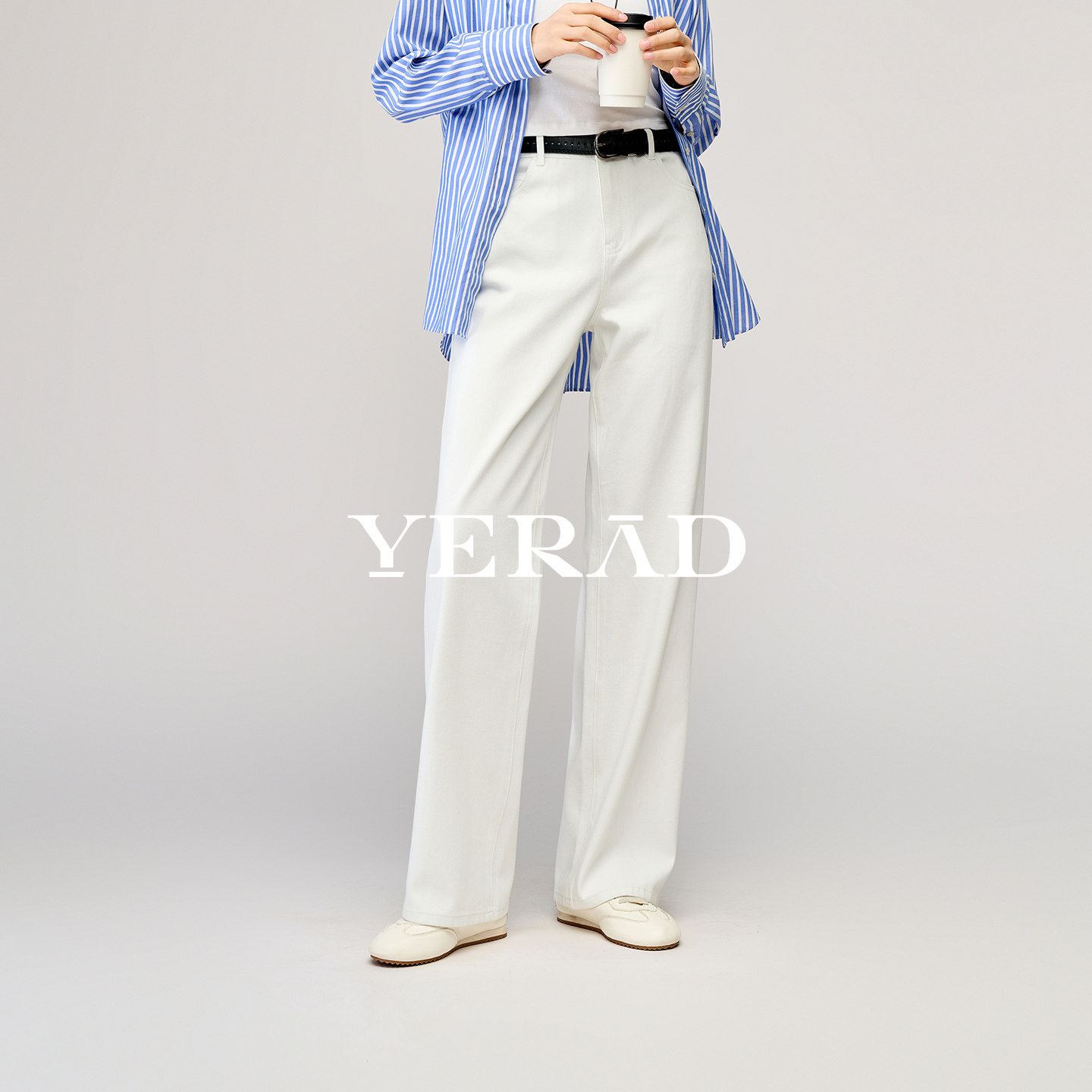 娅丽达弹力经典型阔腿牛仔裤女2026春季新款白色宽松垂顺直筒裤子,女装/女士精品,牛仔裤,淘宝优惠券,粉丝福利购,淘宝优惠卷