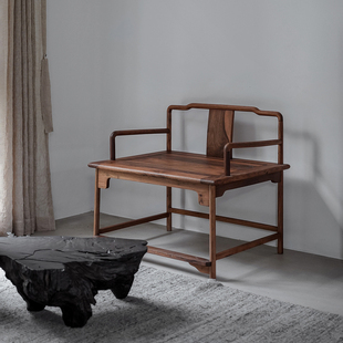 野木1978明式 打禅禅意打坐 大禅椅茶椅主人椅主泡位茶室家具新中式