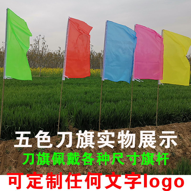 刀旗印字60cm*90cm五色旗五彩飘旗帜 道旗定做广告旗户外彩旗包邮