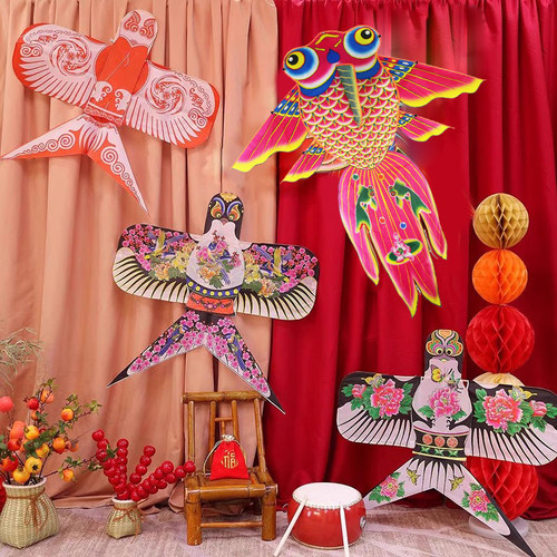 宝宝周岁礼布置灯笼道具金鱼风筝