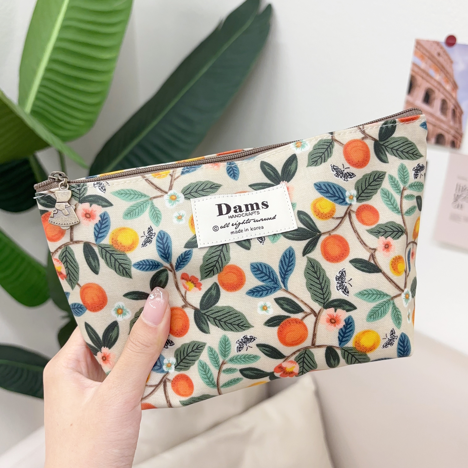 韩国进口清新水果印花防水化妆包