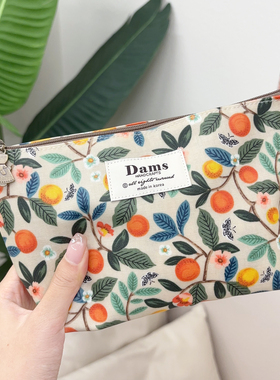 韩国进口DAMS可爱清新水果印花防水化妆包女便携式收纳包洗漱包新
