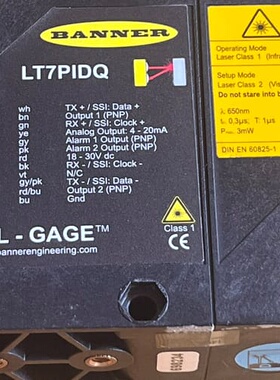 议价邦纳BANNER LT7PIDQ激光传感器，L-GAGE系列议价