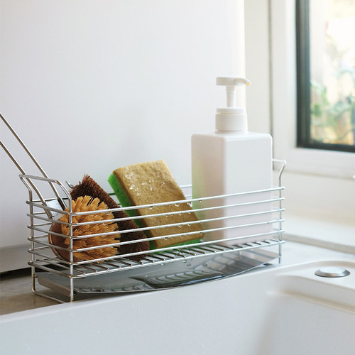 朴房 304不锈钢厨房水槽置物架水龙头沥水垫架洗手台面水池收纳架