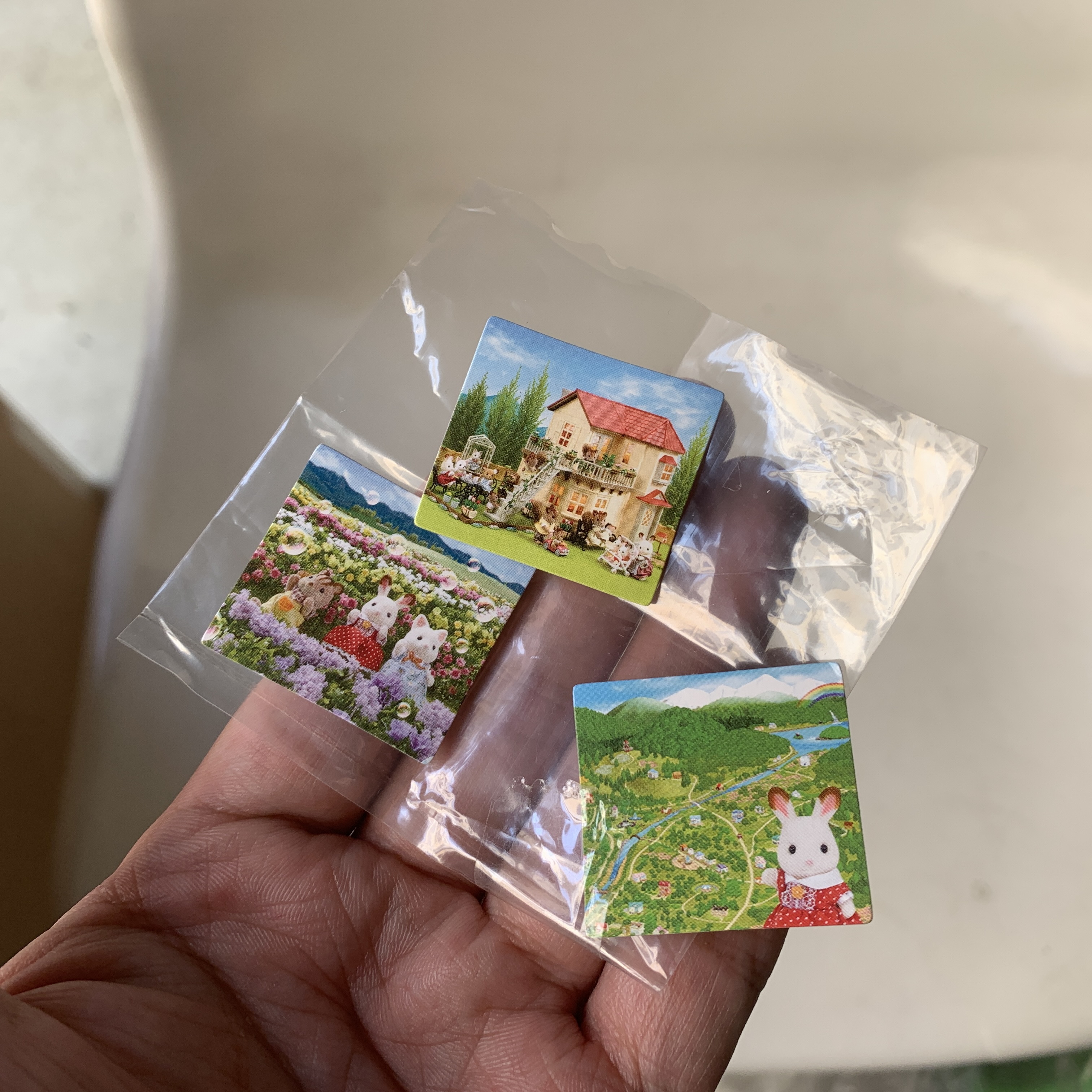正品日本森贝尔家族过家家玩具公仔动物玩偶迷你摆件 电视机片
