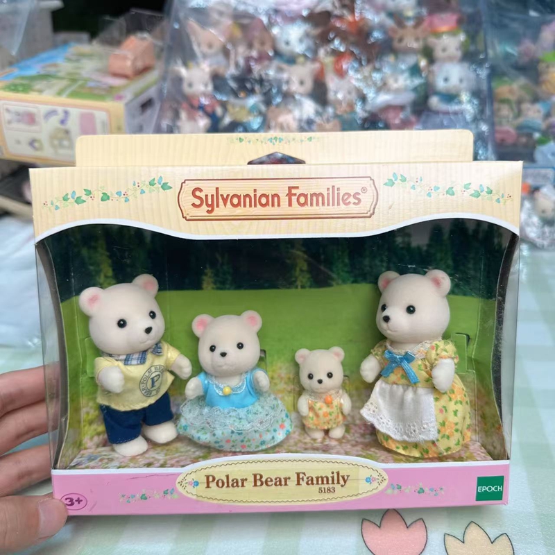 正品全新日本森贝儿家族过家家玩具公仔动物迷你玩偶白熊家族现货