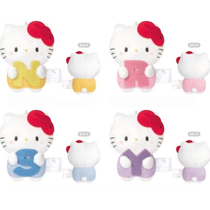 正品国内现货日本三丽鸥 mochipan 摩奇&hellokitty字母毛绒挂件9