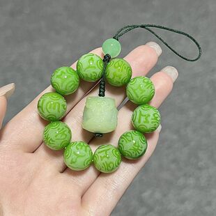 天然白玉菩提根小手捻手机绳钥匙扣包包挂件手机链菩提子吊坠念珠