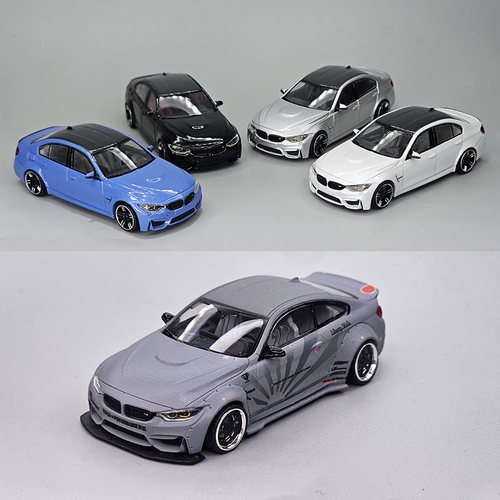 DAP 1:64 宝马 M3 F80 四门轿跑车 M4 F82 两门 仿真合金汽车模型