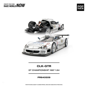 Pop Race 1:64 奔驰CLK GTR GT CHAMPIONSHIP 1997赛车合金车模型