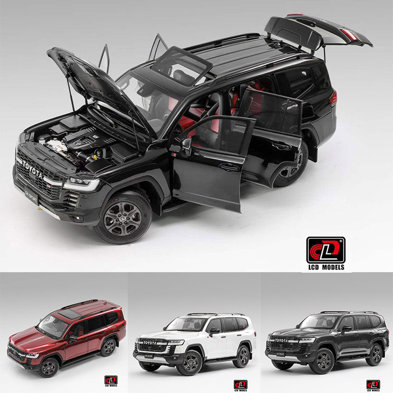 LCD 1:18 丰田陆巡LC300 GR SPORT 兰德酷路泽全开合金汽车模型黑