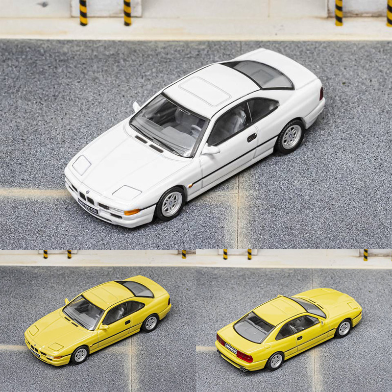 Shadow 1:64 宝马850 CSi 可翻灯 白色 黄色仿真合金汽车模型收藏