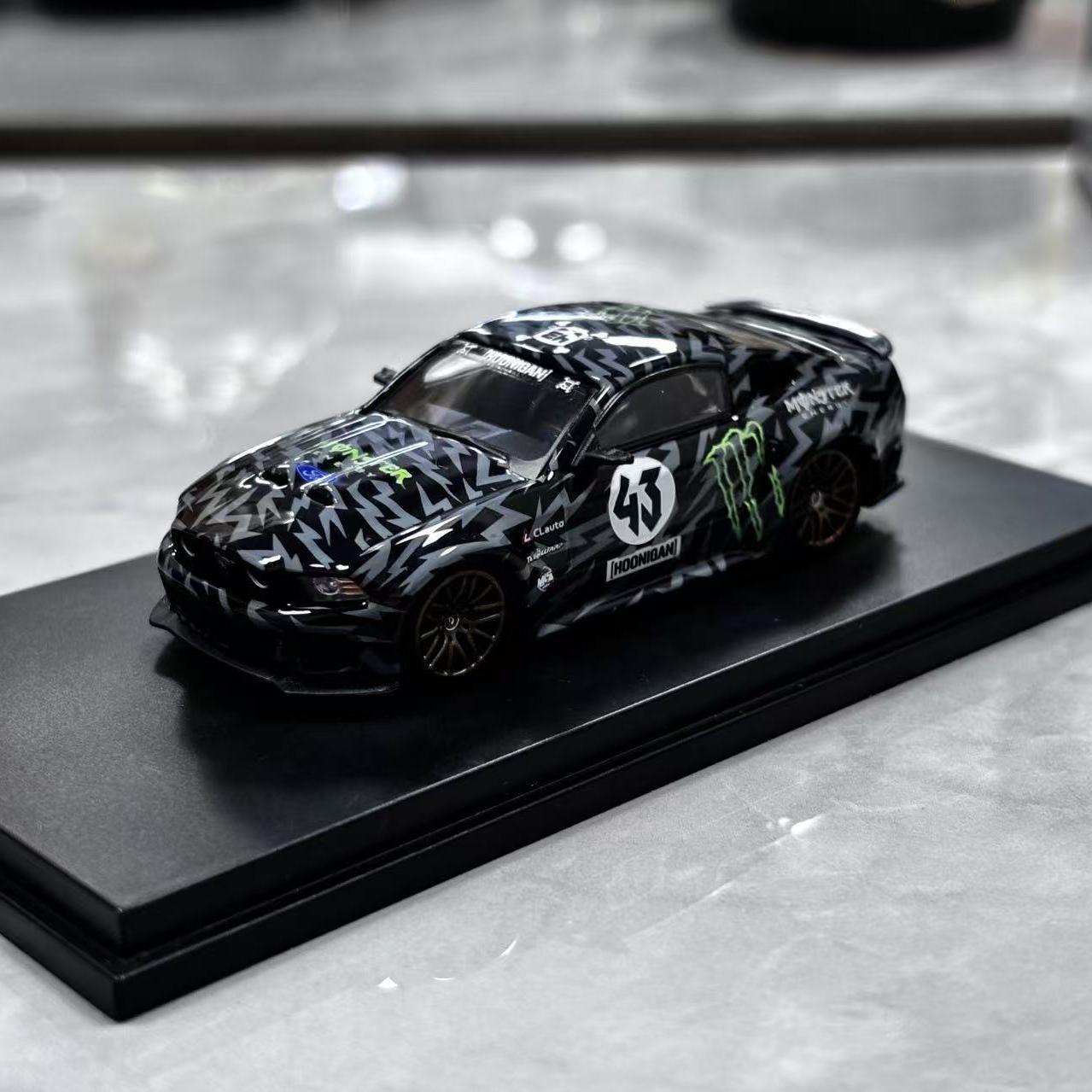 GDO x DCM 1:64 野马Mustang改装版 砖叔魔鬼爪ADVAN合金汽车模型