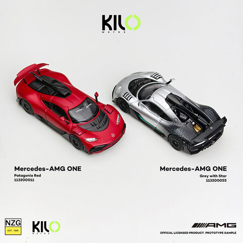 Kilo 1:64 奔驰AMG ONE跑车 星辉银 开盖版 仿真合金汽车模型收藏
