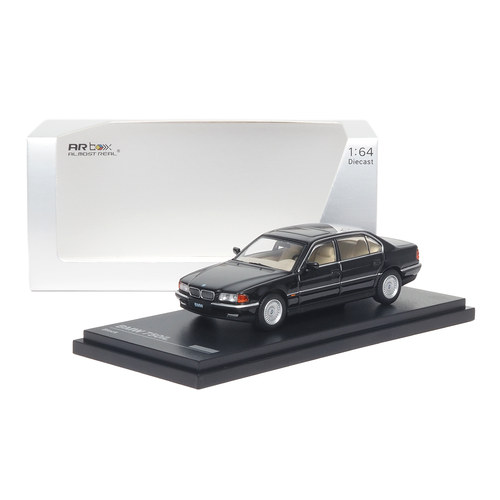 AR box似真1:64宝马750iL E38 7系750黑色 仿真合金汽车模型收藏