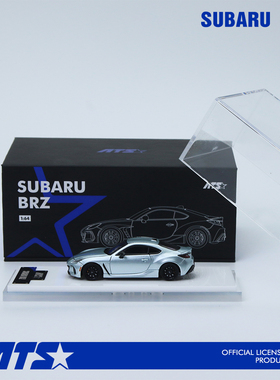 ATS 1:64 斯巴鲁 BRZ 金属蓝 白色 礼品盒包装 仿真合金汽车模型