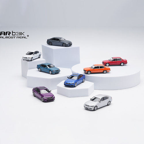 AR box 1:64 宝马3系E46 E90 F30 G20 双车 八车套装合金汽车模型