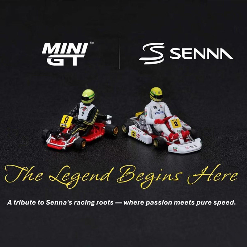 MINIGT 1:64 塞纳Senna卡丁车方程式 K #9 #2 1155合金车模型1156