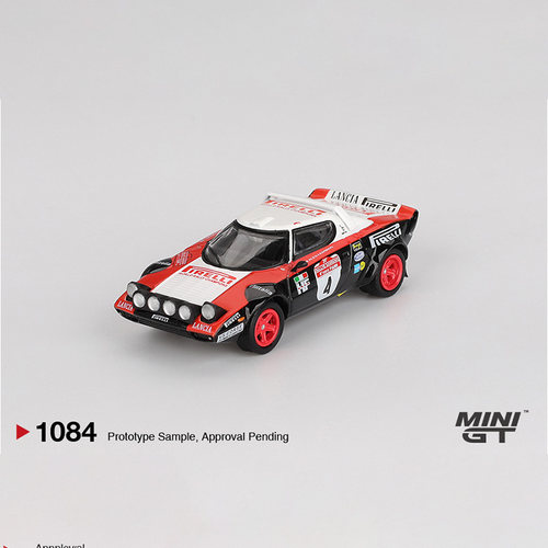 MINIGT 1:64 蓝旗亚 Lancia Stratos HF #4 1978合金汽车模型1084