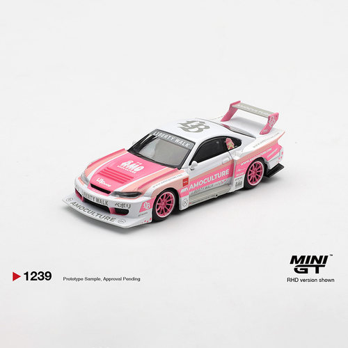 MINIGT 1:64 日产 尼桑 SILVIA S15 LB宽体改装合金汽车模型 1239