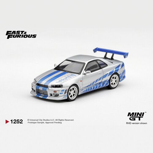 MINIGT 1:64日产尼桑Skyline GT-R 速度与激情 2 合金车模型 1252