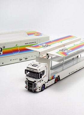 Maxwell及物1:64 斯堪尼亚运输车730S 苹果涂装 仿真合金汽车模型