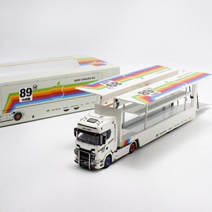 Maxwell及物1:64 斯堪尼亚运输车730S 苹果涂装 仿真合金汽车模型