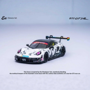 Elowen Art 1:64 保时捷911 GT3 R 白雪怪 仿真合金汽车模型收藏