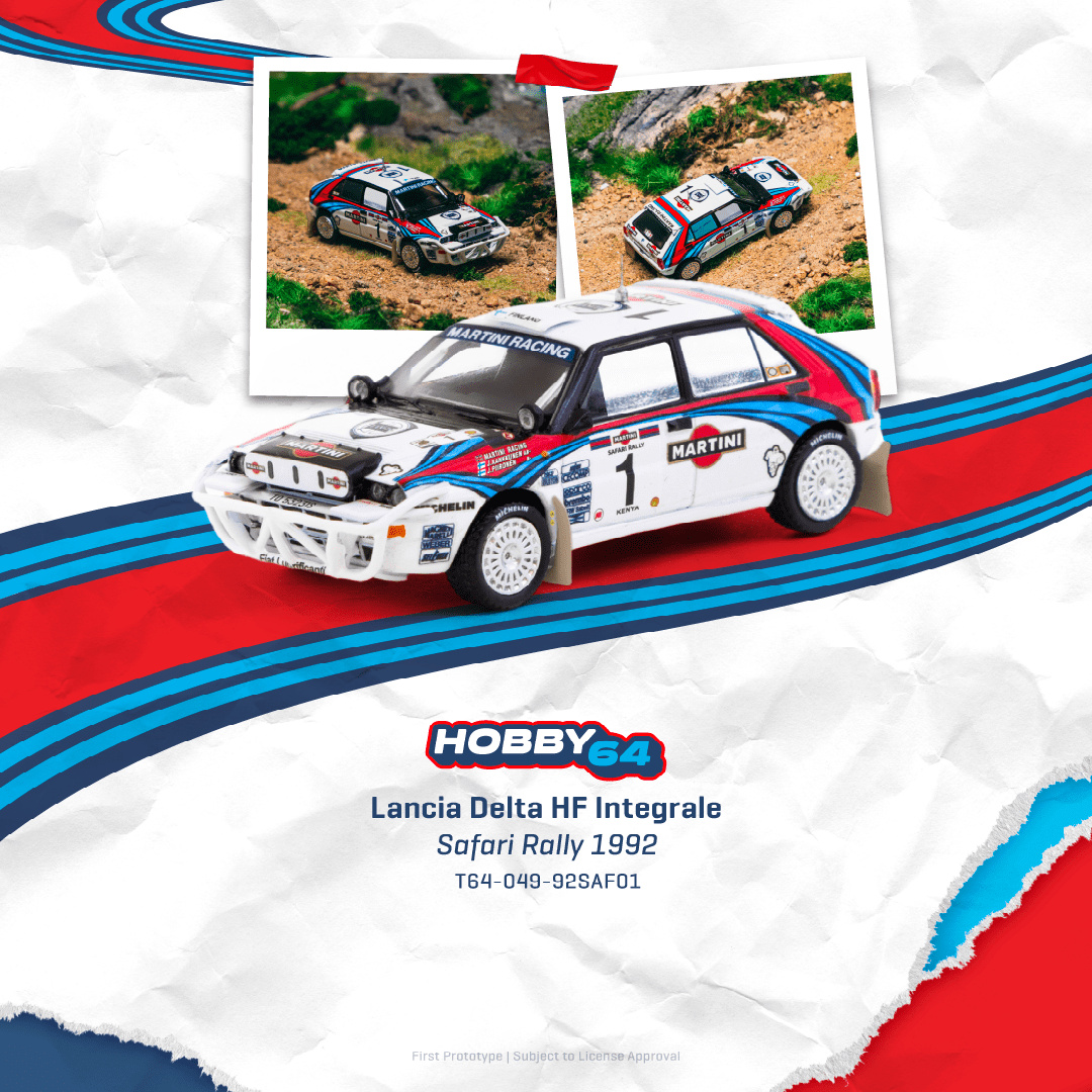 TW 1:64 蓝旗亚Lancia Delta HF 1992 越野赛车 仿真合金汽车模型