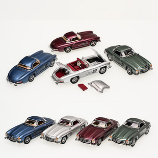 GFCC 1:64 1960奔驰300SL Roaddster敞篷 升级版合金汽车模型收藏