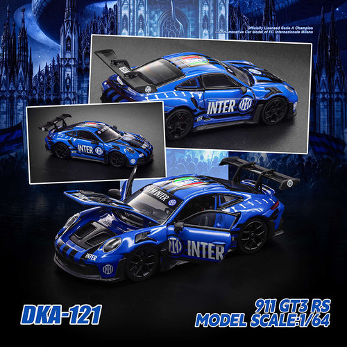 车魔王 1:64 保时捷911 GT3 RS 双门和机盖可开 仿真合金汽车模型