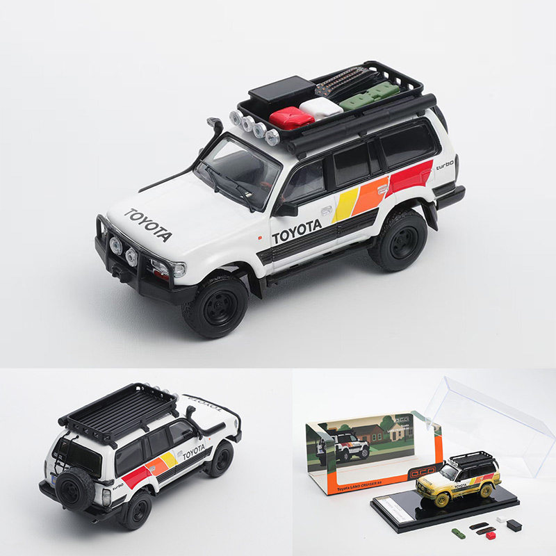 GCD 1:64 丰田陆巡LC80 SUV经典越野改装版 仿真合金汽车模型收藏