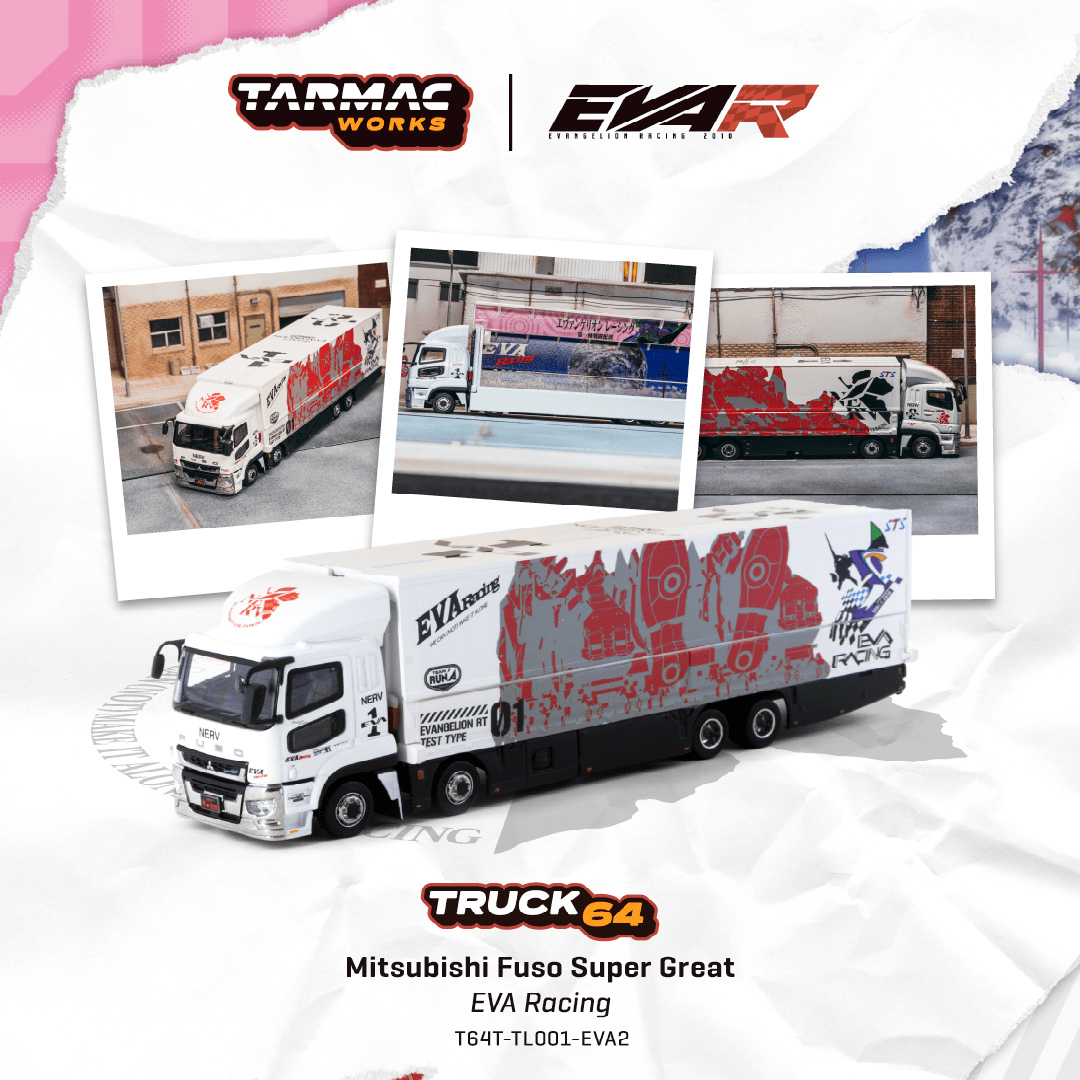TW 1:64 三菱卡车Mitsubishi Fuso EVA赛车 仿真合金汽车模型收藏