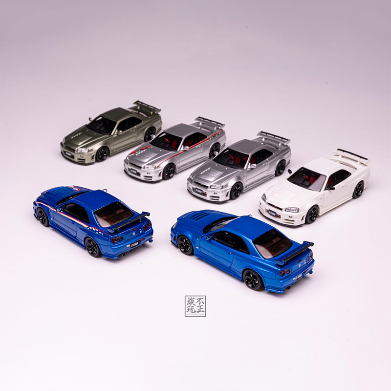 不正模玩1:64 尼桑 Skyline GT-R R34 NISMO Z-TUNE 树脂汽车模型