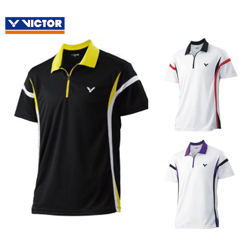 victor休闲翻领男款胜利羽毛球