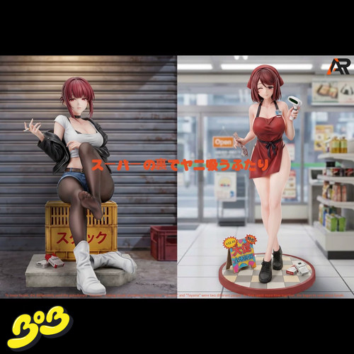 【BOB2】预留 A ART 在超市后门吸烟的二人 山田小姐 AASTXJ 雕像