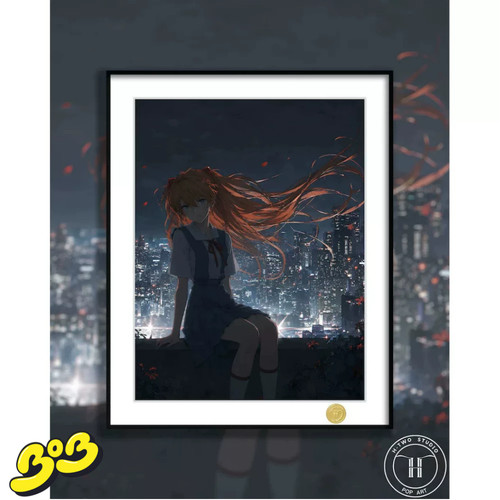 【BOB2】现货 H2工作室 夜景明日香 EVA初号机绫波丽 装饰画