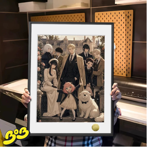 【BOB2】现货 皇呱 阿尼亚古堡全家福 SPY FAMILY 装饰画午睡毯