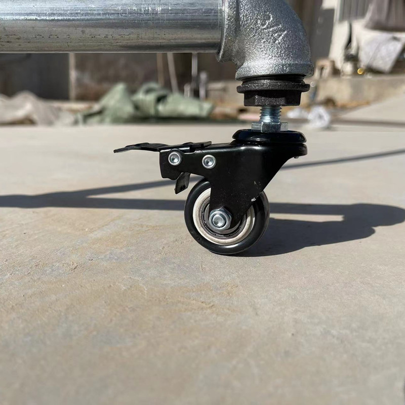 六分管轮子加厚移动轮四轮六分管万向轮定向轮通用刹车轮结实耐用