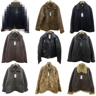 古着vintage街头宽松工装麂皮绒面料夹克外套B3款加厚冬季男BQ234